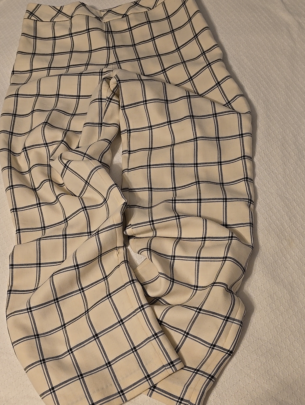 🐑Vnt  Pendleton Wool Windowpane Plaid Lined Pants Size 12 Made in USA